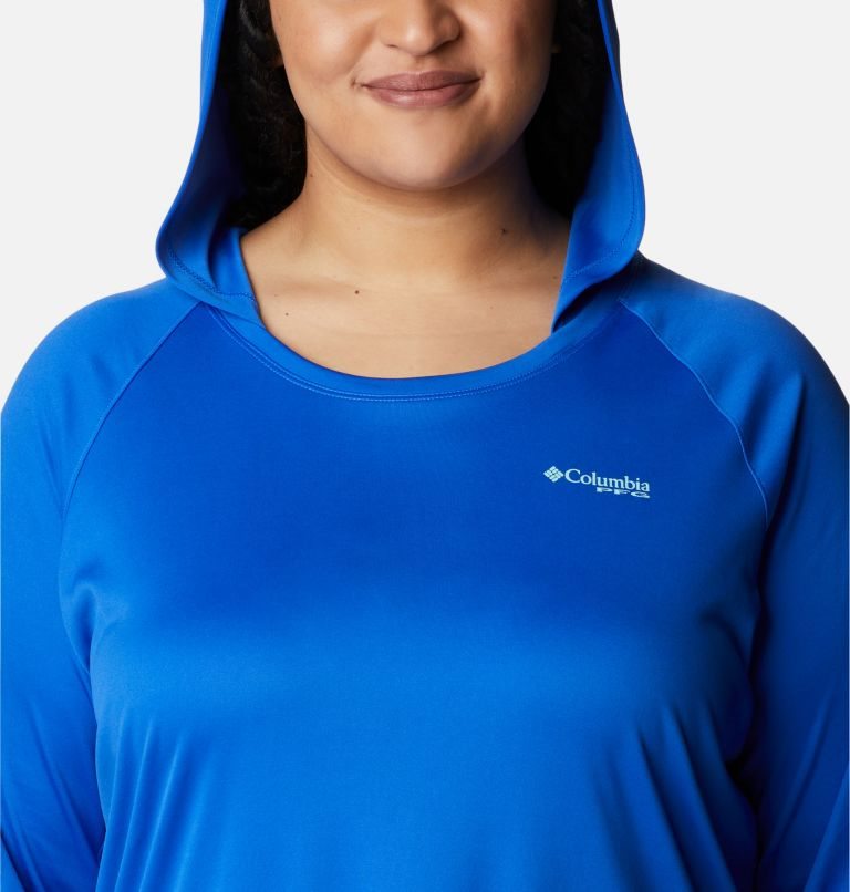 Columbia PFG Tidal Tee Hettegensere Dame Blå | Plus Size 61794Q